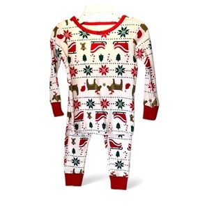 New Carter’s Baby Girl’s Fair Isle Pajamas Pink Size 18 Months 2 Pieces NWT